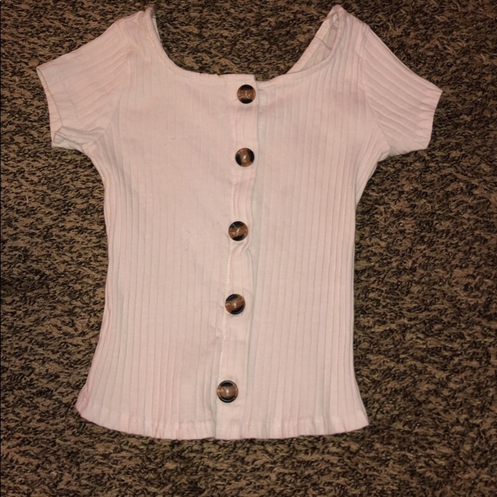 white button tee